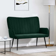 Vidaxl 2-zits sofa donkergroen 115 x 61 x 87 cm fluweel