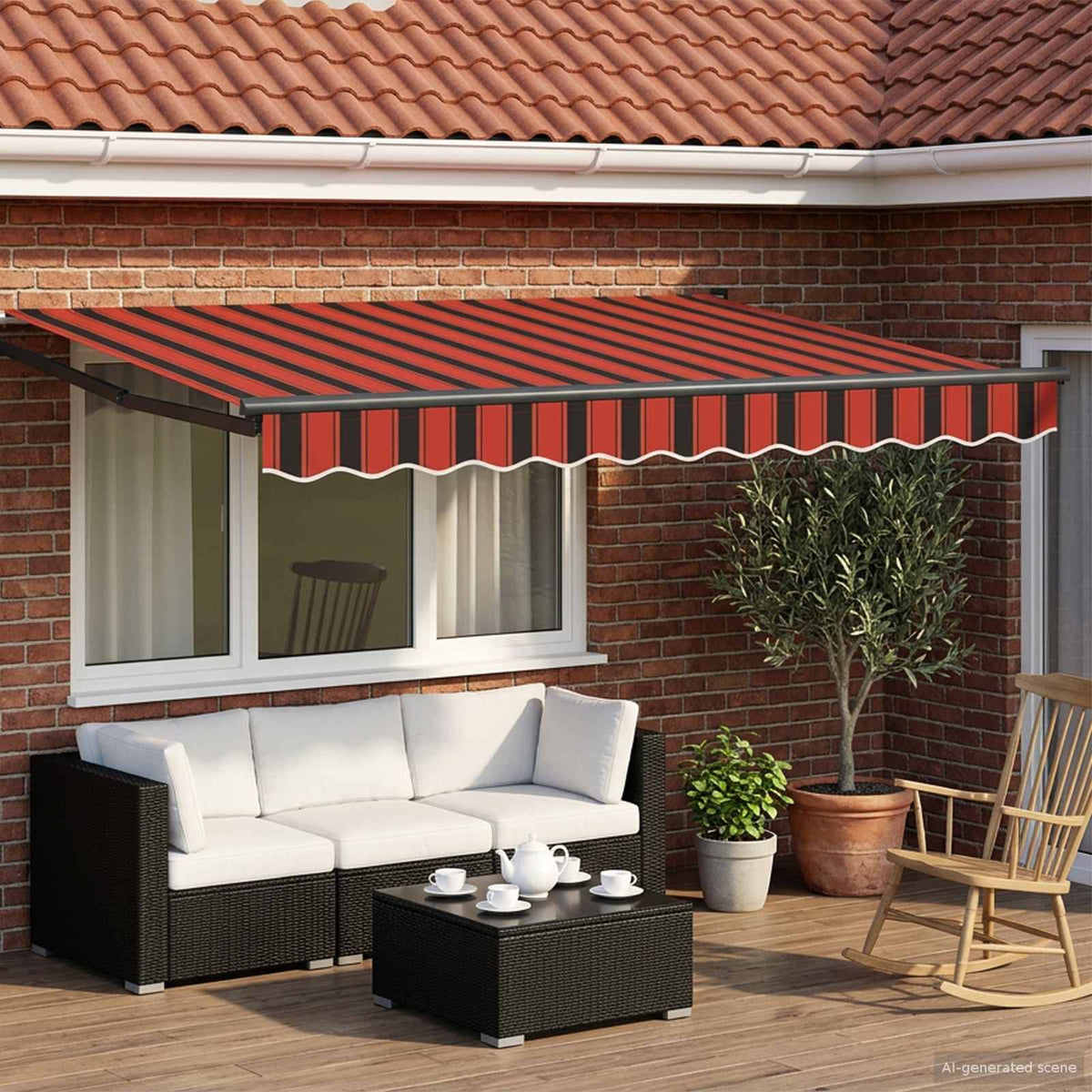Vidaxl elektrisch uittrekbaar zonnescherm 2,5 x 2 m