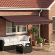 Vidaxl handmatige luifelhouder met led's 3,5 x 2 m