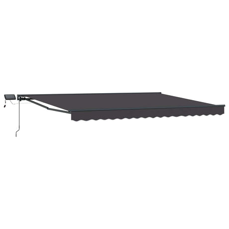 Vidaxl handmatige luifelhouder met led's antracietkleurig 4 x 2 m