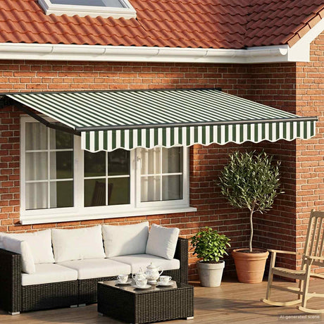 Vidaxl handmatige luifelhouder met led's 3 x 2,5 m
