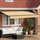 Vidaxl handmatige luifelhouder met led's 3,5 x 2,5 m
