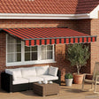 Vidaxl handmatige luifelhouder met led's 3,5 x 2,5 m