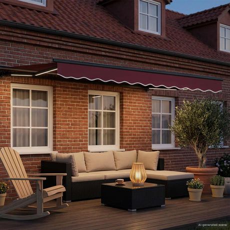 Vidaxl handmatige luifelhouder met led's 3,5 x 2,5 m