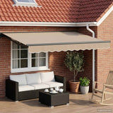 Vidaxl elektrisch uittrekbaar zonnescherm beige 3,5 x 2 m