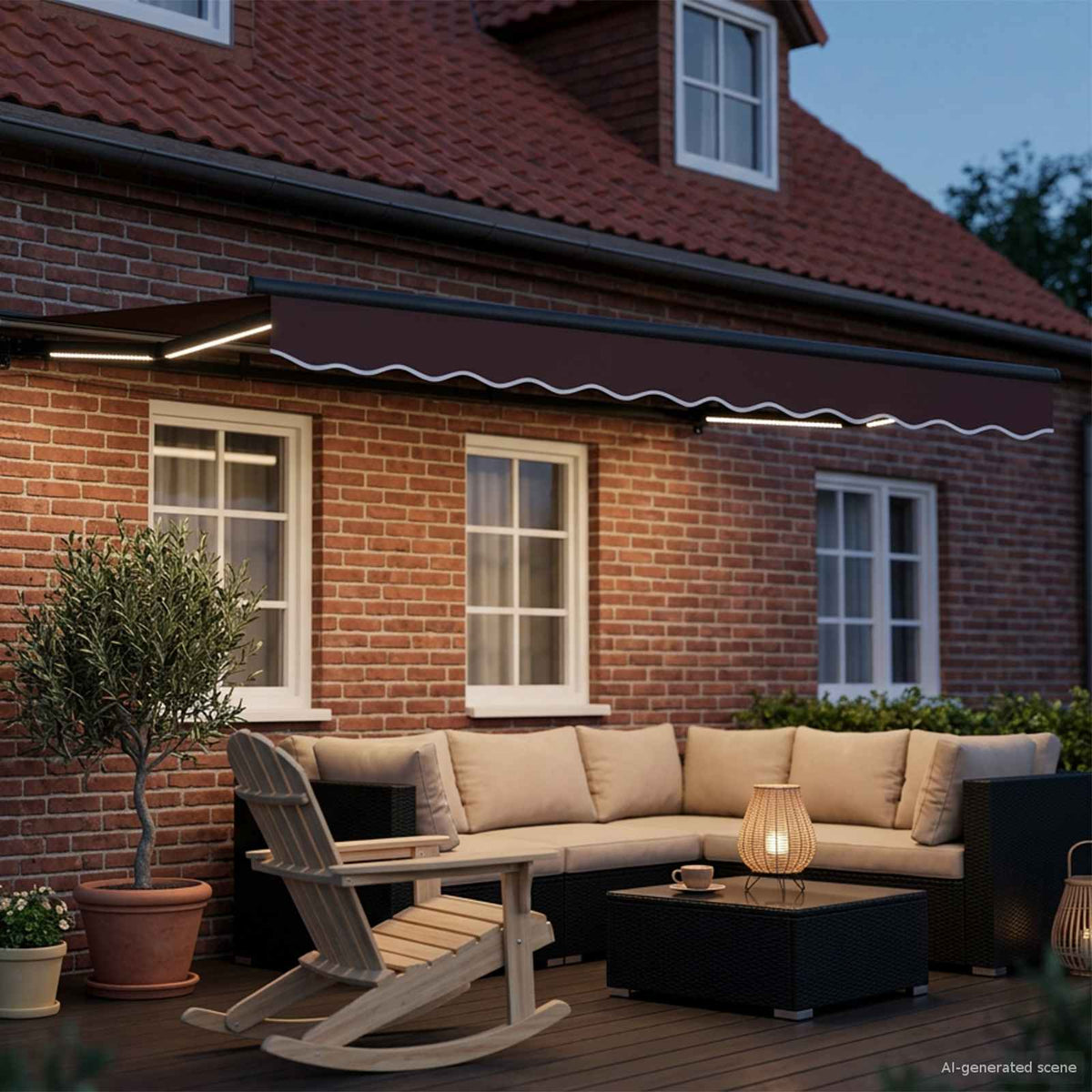 Vidaxl elektrisch uittrekbaar zonnescherm 2,5 x 2 m