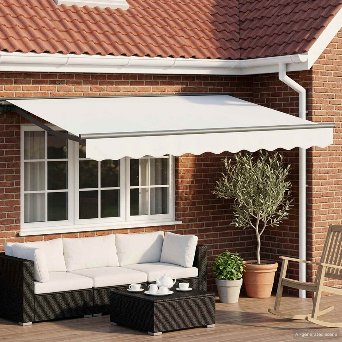Vidaxl elektrisch uittrekbaar zonnescherm 3,5 x 2,5 m