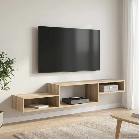 Vidaxl wandgemonteerd tv-meubel muurmontage sonoma eiken