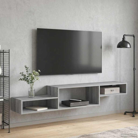 Vidaxl wandgemonteerd tv-meubel muurmontage grijs sonoma