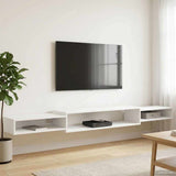 Vidaxl wandgemonteerd tv-meubel muurmontage wit 220 x 28 x 21 cm