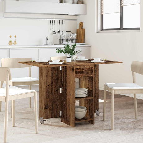 Vidaxl eettafel 115 x 70 x 75 cm bewerkt hout oud hout rechthoekig