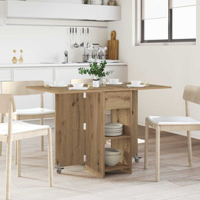 Vidaxl eettafel 115 x 70 x 75 cm bewerkt hout artisanaal eiken