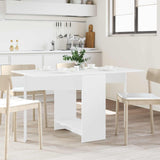Vidaxl eettafel 138 x 70 x 73,5 cm bewerkt hout wit rechthoekig