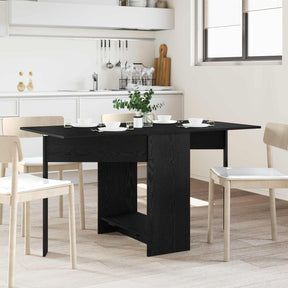 Vidaxl eettafel 138 x 70 x 73,5 cm bewerkt hout zwart eiken
