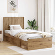 Vidaxl hoofdbord artisanaal eiken bewerkt hout