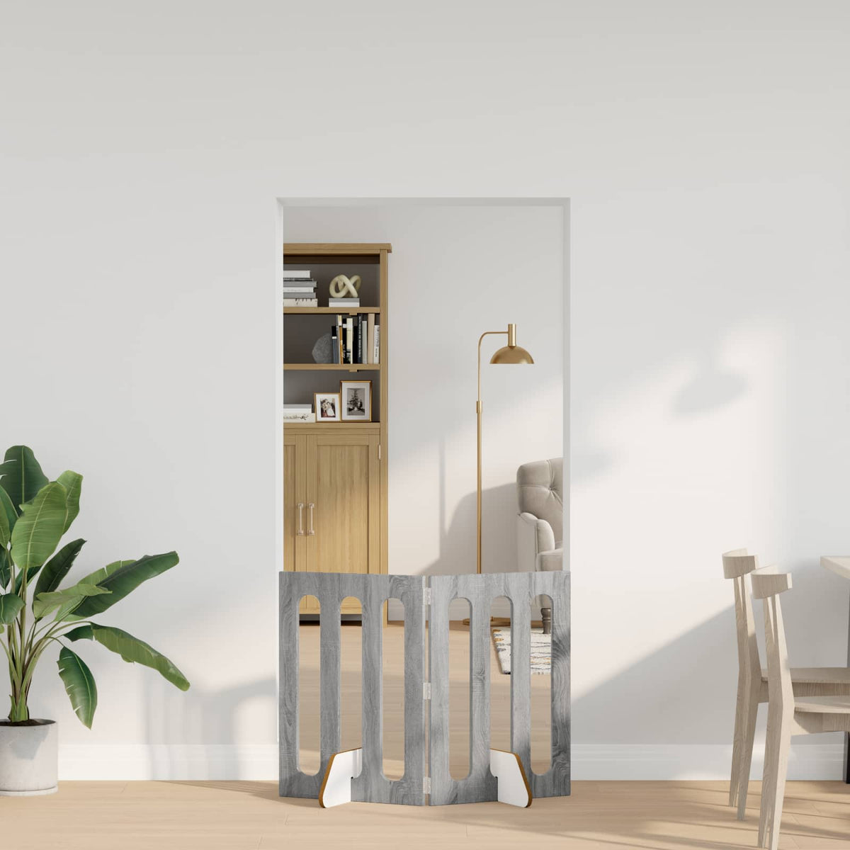 Vidaxl opvouwbaar huisdierhek 2 st grijs sonoma 100,5 x 38 x 70 cm