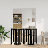 Vidaxl opvouwbaar huisdierhek 4 st zwart eiken 201 x 38 x 90 cm