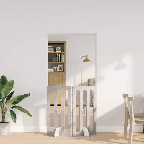 Vidaxl opvouwbaar huisdierhek 2 st betongrijs 100,5 x 38 x 90 cm