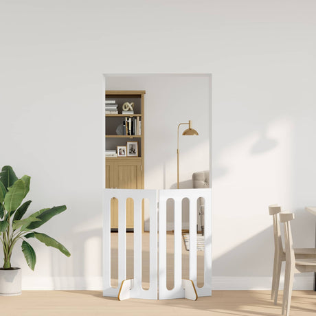 Vidaxl opvouwbaar huisdierhek 2 st hoogglans wit 100,5 x 38 x 90 cm
