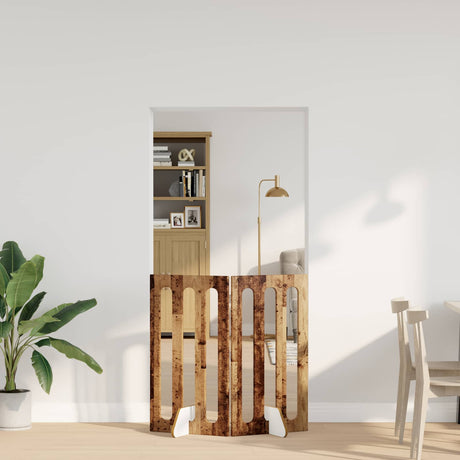 Vidaxl opvouwbaar huisdierhek 2 st eikenhout 100,5 x 38 x 90 cm