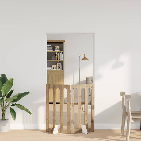 Vidaxl opvouwbaar huisdierhek 2 st artisanaal eiken 100,5 x 38 x 90 cm