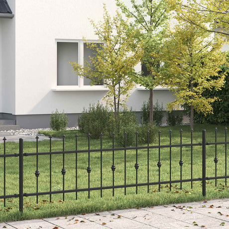 Vidaxl spike fence asten 200 x 110 cm gepoedercoat staal zwart