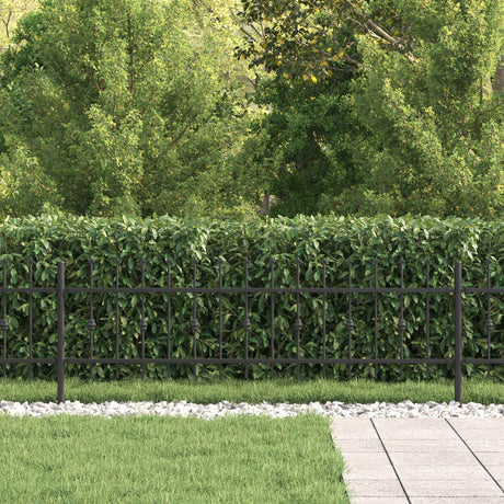 Vidaxl spike fence asten 200 x 110 cm gepoedercoat staal zwart