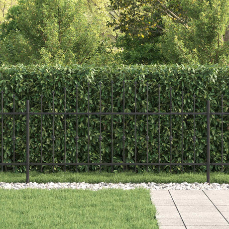 Vidaxl spike fence asten 200 x 130 cm gepoedercoat staal zwart