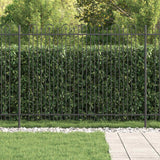 Vidaxl spike boog hek dronten 200 x 200 cm gepoedercoat staal zwart