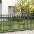 Vidaxl spike ring hek horst 200 x 150 cm gepoedercoat staal zwart