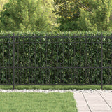 Vidaxl spike ring hek horst 200 x 166 cm gepoedercoat staal zwart