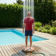 Vidaxl tuin vloershower wpc en rvs 201 bruin