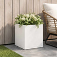 Vidaxl plantenbak wit 45 x 45 x 45 cm koudgewalst staal