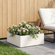 Vidaxl plantenbak wit 40 x 40 x 20 cm koudgewalst staal