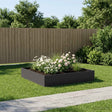 Vidaxl plantenbak zwart 100 x 100 x 20 cm koudgewalst staal