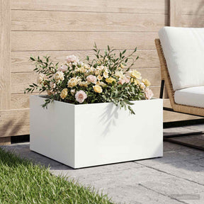 Vidaxl plantenbak wit 40 x 40 x 30 cm koudgewalst staal