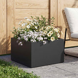Vidaxl plantenbak zwart 60 x 60 x 30 cm koudgewalst staal