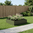 Vidaxl plantenbak olijfgroen 80 x 80 x 30 cm koudgewalst staal