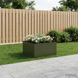 Vidaxl plantenbak olijfgroen 100 x 100 x 40 cm koudgewalst staal