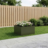 Vidaxl plantenbak olijfgroen 100 x 100 x 40 cm koudgewalst staal