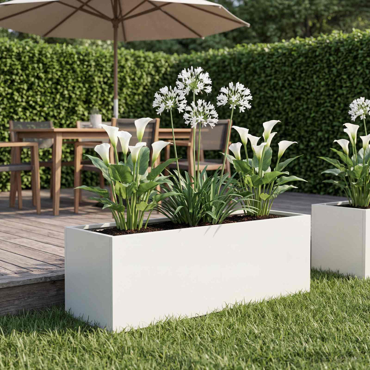 Vidaxl plantenbak wit 40 x 20 x 20 cm koudgewalst staal
