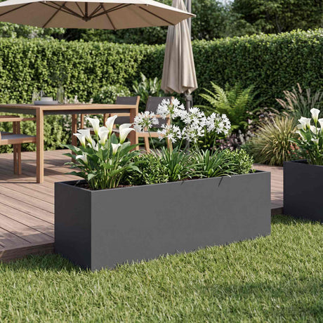Vidaxl plantenbak antraciet 40 x 20 x 20 cm koudgewalst staal