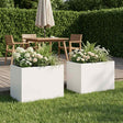 Vidaxl plantenbak 2 st wit 40 x 30 x 30 cm koudgewalst staal