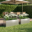 Vidaxl plantenbak 2 st zilver 80 x 30 x 30 cm gegalvaniseerd staal