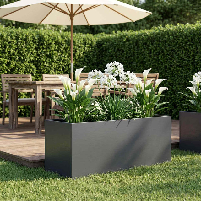 Vidaxl plantenbak antraciet 80 x 40 x 40 cm koudgewalst staal