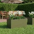 Vidaxl plantenbak olijfgroen 80 x 40 x 40 cm koudgewalst staal
