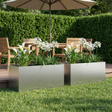 Vidaxl plantenbak 2 st zilver 80 x 40 x 40 cm gegalvaniseerd staal