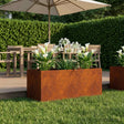 Vidaxl plantenbak roestkleurig 80 x 40 x 40 cm weervast staal