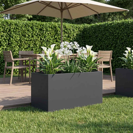 Vidaxl plantenbak antraciet 100 x 50 x 50 cm koudgewalst staal