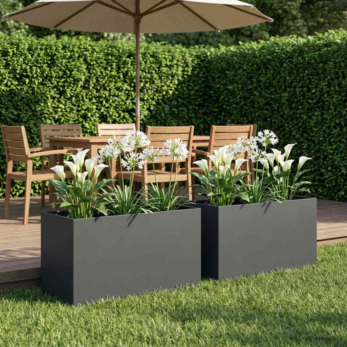 Vidaxl plantenbak 2 st antraciet 100 x 50 x 50 cm koudgewalst staal